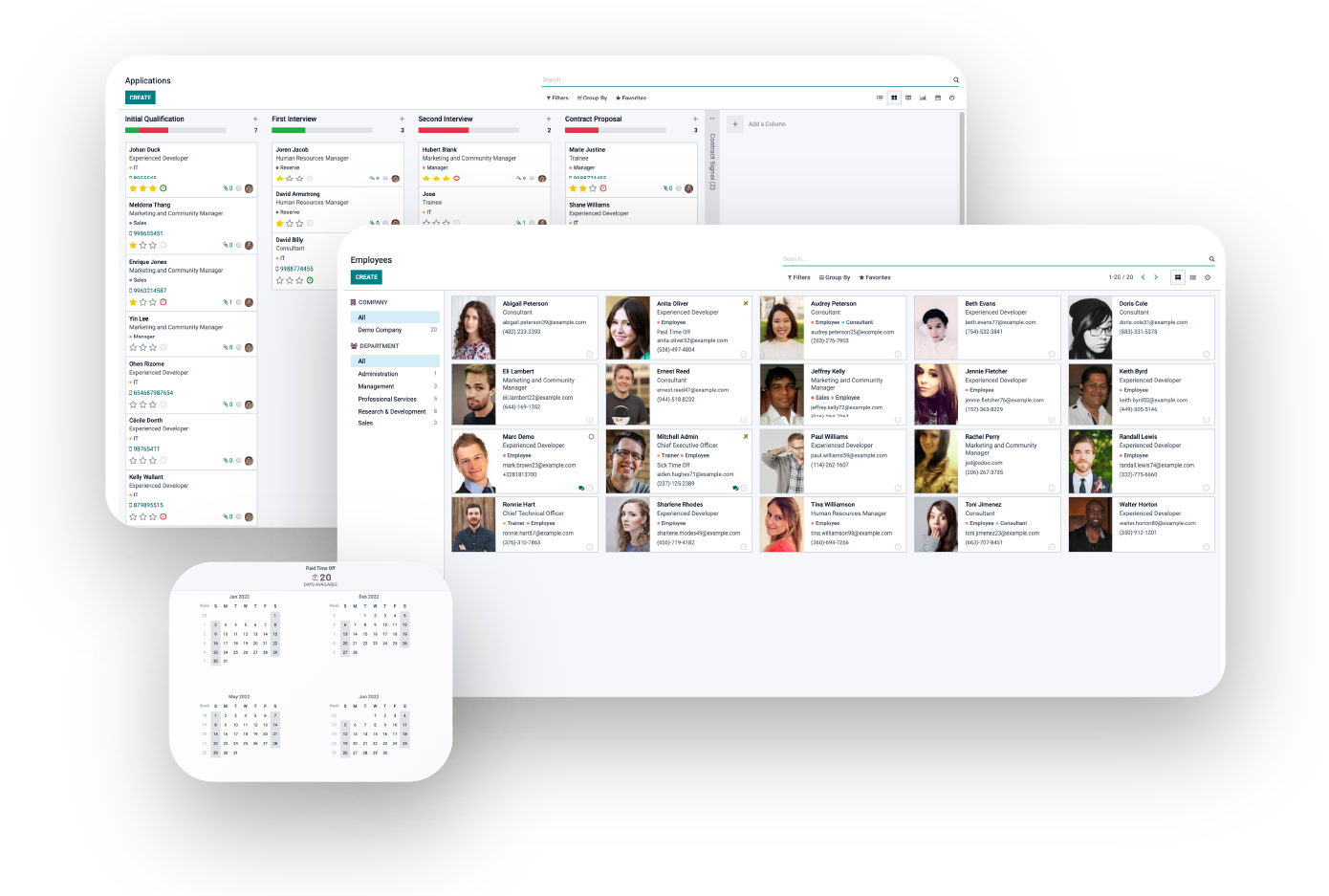 Odoo HR interface