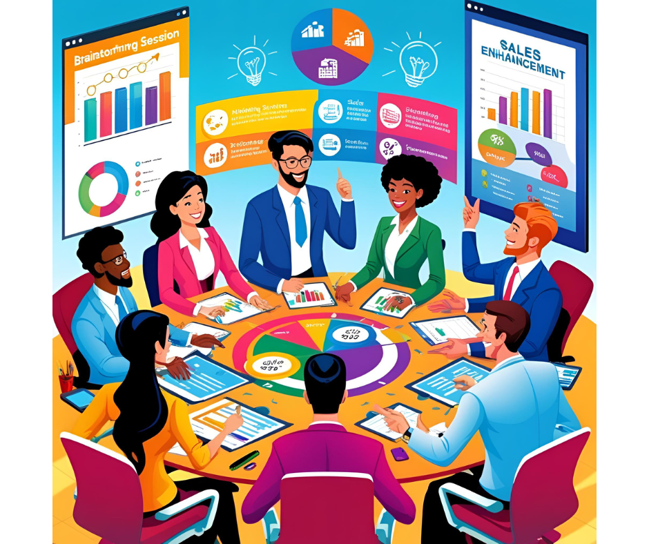 Marketing and sales illustration Marketing and sales illustration