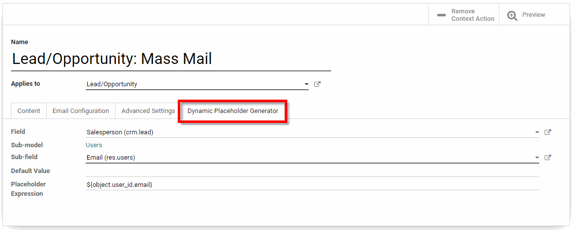 Automatisation du marketing Odoo